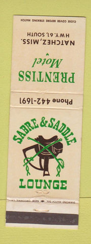 Matchbook Cover - Prentiss Motel Natchez MS WEAR