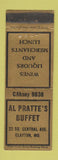Matchbook Cover - Al Pratte's Buffet Clayton MO WEAR