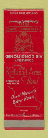 Matchbook Cover - Kentwood Arms Hotel Springfield MO WEAR