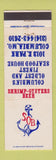 Matchbook Cover - Shrimp Oysters Beer SOB Columbia MO