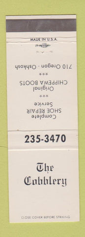 Matchbook Cover - The Cobblery Shoes Chippewa Boots Oshkosh WI