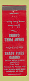 Matchbook Cover - Shady Pines Cabins Spearfish SD RED