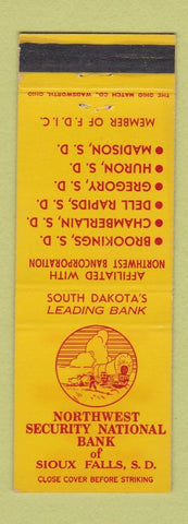Matchbook Cover - Northwest Security National Bank Sioux Falls SD