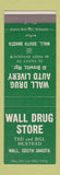 Matchbook Cover - Wall Drug Store Wall SD
