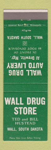 Matchbook Cover - Wall Drug Store Wall SD