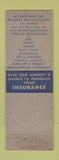 Matchbook Cover - Wolverine Insurance Dornberger Sioux Falls SD WORN