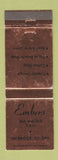 Matchbook Cover - Embers Restaurant Mobridge SD WEAR BRONZE