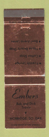 Matchbook Cover - Embers Restaurant Mobridge SD WEAR BRONZE