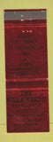 Matchbook Cover - Villa Verde Restaurant Springfield MO