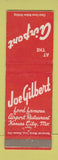 Matchbook Cover - Joe Gilbert Airport Restaurant Kansas Cit MO