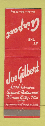 Matchbook Cover - Joe Gilbert Airport Restaurant Kansas Cit MO