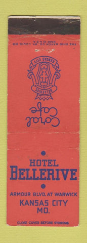 Matchbook Cover - Hotel Bellerive Kansas City MO
