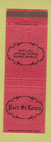 Matchbook Cover - Port St Louis Clayton MO