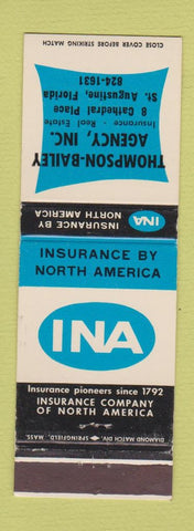 Matchbook Cover - Thompson Bailey Insurance St Augustine FL
