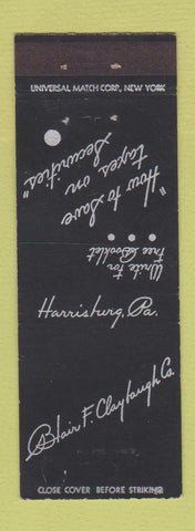 Matchbook Cover - Blair Claybaugh Harrisburg PA Tax