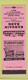 Matchbook Cover - Bargain Barn Ashville NY furniture