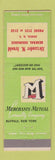 Matchbook Cover - Merchants Mutual Insurance Alexander Arnold Avoca NY
