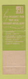 Matchbook Cover - Merchants Mutual Insurance Alexander Arnold Avoca NY