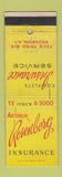 Matchbook Cover - Arthur Rosenberg Insurance Brooklyn NY