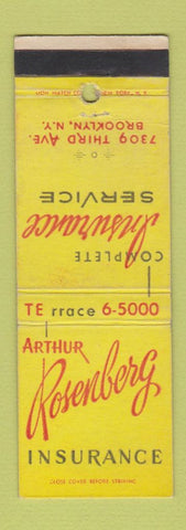 Matchbook Cover - Arthur Rosenberg Insurance Brooklyn NY