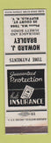 Matchbook Cover - Howard Bardley Insurance Buffalo NY