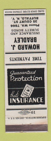 Matchbook Cover - Howard Bardley Insurance Buffalo NY
