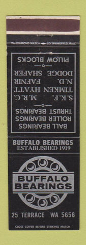 Matchbook Cover - Buffalo Bearings NY SKF Timken Fafnir