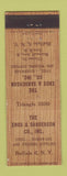 Matchbook Cover - Enos and Sanderson Steel Hardware Buffalo NY