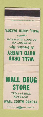 Matchbook Cover - Wall Drug Store Wall SD