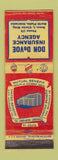 Matchbook Cover - Don DeVoe Insurance North Platte NE low phone # WEAR