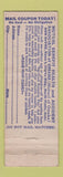 Matchbook Cover - Don DeVoe Insurance North Platte NE low phone # WEAR