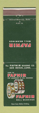 Matchbook Cover - Fafnir Ball Bearings New Britain CT