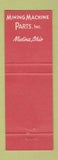 Matchbook Cover - Mining Machine Parts Medina OH