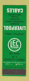 Matchbook Cover - Liverppol Cables UK England Bryant and May