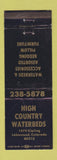 Matchbook Cover - High Country Waterbeds Lakewood Colorado