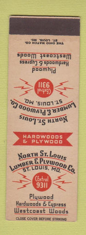 Matchbook Cover - North St Louis Lumber Plywood St Louis MO SAMPLE