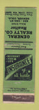Matchbook Cover - General Real Estate Denver Colorado WEAR GREEN