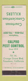 Matchbook Cover - Calpro Pest Ccontrol Pasadena CA WEAR