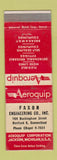Matchbook Cover - Aeroquip Auto PARts Faxon Engineering Hartford CT WEAR