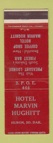 Matchbook Cover - Hotel Marvin Hughitt Huron SD Elks Club restaurants