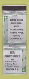 Matchbook Cover - Hotel Charles Gurney Yankton SD WORN