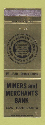 Matchbook Cover - Miners and Merchants Bank Lead SD WEAR