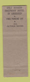 Matchbook Cover - Alonzo Ward Hotel Aberdeen SD WEAR