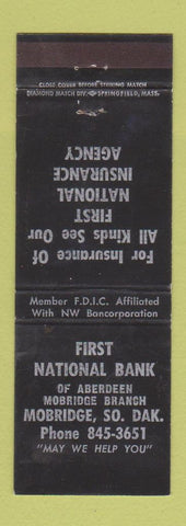 Matchbook Cover - First National Bank Mobridge SD WEAR