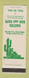 Matchbook Cover - Cactus Bar Cafe Wall SD