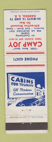 Matchbook Cover - Camp Joy Kadoka SD
