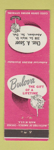 Matchbook Cover - Bulova Watches Chas Sauer Aberdeen SD WEAR