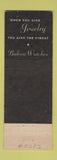Matchbook Cover - Bulova Watches Chas Sauer Aberdeen SD WEAR