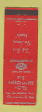 Matchbook Cover - Merchants Motel Chamberlain SD