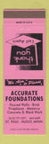 Matchbook Cover - Accurate Foundaints St Paul Hugo MN concrete brick work
